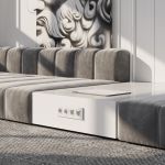 Рамка из поликарбоната на 4 поста Slab белый софт W0042961