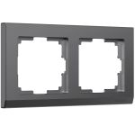 Рамка из поликарбоната на 2 поста Stark графит матовый W0021864