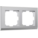 Рамка из поликарбоната на 2 поста Stark серебряный матовый W0021865