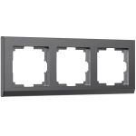 Рамка из поликарбоната на 3 поста Stark графит матовый W0031864