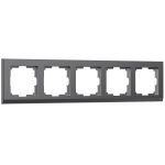 Рамка из поликарбоната на 5 постов Stark графит матовый W0051864