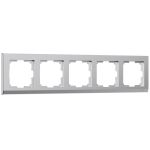 Рамка из поликарбоната на 5 постов Stark серебряный матовый W0051865