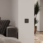 Сенсорный выключатель двухклавишный с подсветкой (черный) W4522008