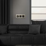 Сенсорный выключатель двухклавишный с подсветкой (черный) W4522008