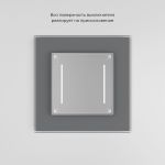 Сенсорный выключатель двухклавишный с подсветкой серебряный W4522006