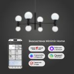 Умная подвесная люстра с плафонами 30182/8 черный