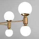 Умная подвесная люстра с плафонами 30182/8 латунь