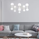 Умная подвесная люстра с плафонами 30182 белый