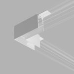 Коннектор угловой для накладного шинопровода белый Slim Magnetic 85090/11