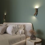 Настенный светодиодный светильник 40020/1 LED латунь