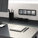 Рамка из акрила на 4 поста Acrylic черный W0042708