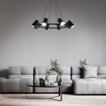 Умная подвесная люстра 70147/8 черный Smart