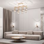 Умная потолочная люстра 60144/10 золото