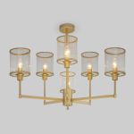 Умная потолочная люстра 60144/6 золото