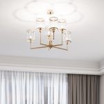Умная потолочная люстра 60144/6 золото