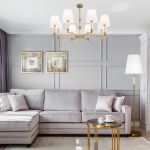 Умная потолочная люстра 60145/8 латунь