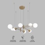 Умный подвесной светильник 70146/8 латунь