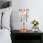 Настольный светильник с хрусталем 01136/1 золото