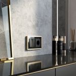 Рамка из металла на 2 поста Baguette черный/латунь W0022852