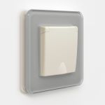 Розетка с заземлением и шторками c крышкой IP44 айвори матовый W1171262