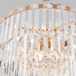 Умная подвесная хрустальная люстра 10130/10 золото