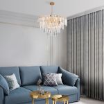 Умная подвесная хрустальная люстра 10130/10 золото