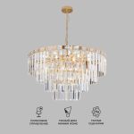 Умная подвесная хрустальная люстра 10130/10 золото