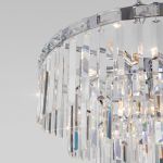 Умная подвесная люстра с хрусталем 10130/8 хром