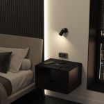 Розетка с заземлением, шторками и USB тип A+C Gallant чёрный хром W5071735