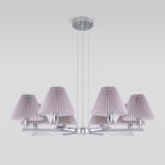 Подвесная люстра с абажурами 60136/8 хром/серый