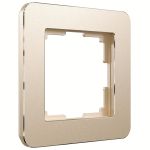 Рамка из металла на 1 пост Platinum шампань W0012611