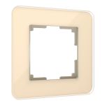 Рамка из стекла на 1 пост Elite айвори W0012443