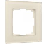 Рамка из стекла на 1 пост Favorit молочный W0011141