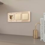 Рамка из стекла на 3 поста Elite айвори W0032443