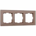 Рамка из стекла на 3 поста Favorit латте W0031142