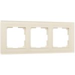 Рамка из стекла на 3 поста Favorit молочный W0031141