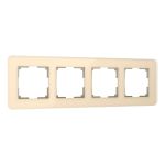 Рамка из стекла на 4 поста Elite айвори W0042443