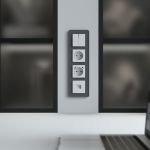 Рамка из стекла на 4 поста Elite графит W0042440