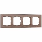 Рамка из стекла на 4 поста Favorit латте W0041142