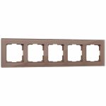 Рамка из стекла на 5 постов Favorit латте W0051142