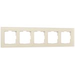 Рамка из стекла на 5 постов Favorit молочный W0051141