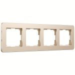 Рамка из металла на 4 поста Platinum шампань W0042611