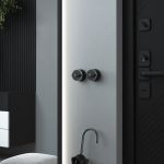 Выключатель на 4 положения двухклавишный Vintage черный матовый/хром W5822051