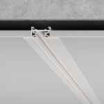 Встраиваемый однофазный шинопровод 1 метр белый (с вводом питания и заглушкой) 85082/00