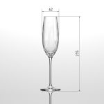 Хрустальные бокалы Strotskis Adajio, шампанское (4 шт.) 0603/4