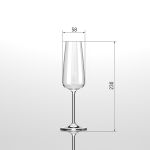 Хрустальные бокалы Strotskis Dionys, шампанское (4 шт.) 0303/4