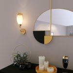 Настенный светильник со стеклянным плафоном 50285/1 золото