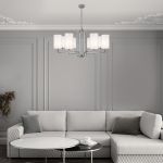 Подвесная люстра с абажурами 60128/8 хром