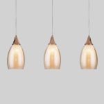 Подвесной светильник со стеклянными плафонами 50285/3 золото