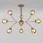 Потолочный светильник с плафонами 30179 матовое золото